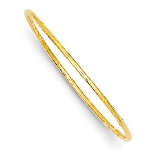 Bracelets,Bangle,Gold,Yellow,14K,3 mm,Polished,3 mm,Semi-Solid,Above $600