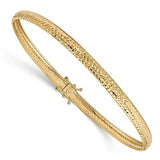 Bracelets,Bangle,Gold,Yellow,14K,Polished,Flexible,Diamond-cut,Safety Clasp,Above $600