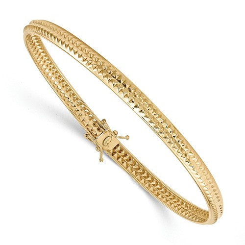 Bracelets,Bangle,Gold,Yellow,14K,Polished,Flexible,Safety Clasp,Above $600
