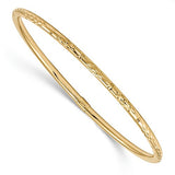 Bracelets,Bangle,Gold,Yellow,14K,Polished,Diamond-cut,Semi-Solid,Above $600