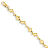Polished,14K Yellow Gold,Lobster Clasp