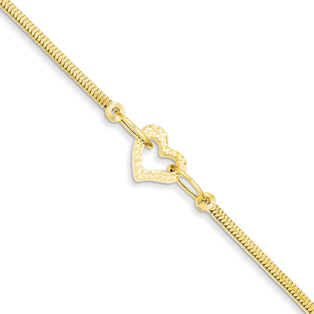 Diamond Cut,Polished,14K Yellow Gold,Lobster Clasp