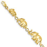 Solid,Casted,Polished,14K Yellow Gold,Lobster Clasp