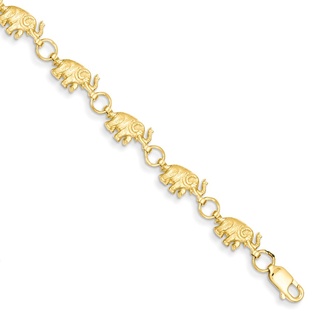 Solid,Casted,Polished,14K Yellow Gold,Open Back,Lobster Clasp