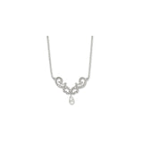 Necklaces,Themed Necklace,Gold,White,14K,Each,Satin,Rhodium,16 in,2 mm,33 mm,41 mm,Lobster,Diamond-cut,Fancy