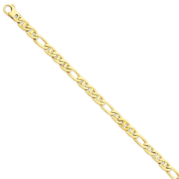 Solid,Polished,14K Yellow Gold,Fancy Lobster Clasp
