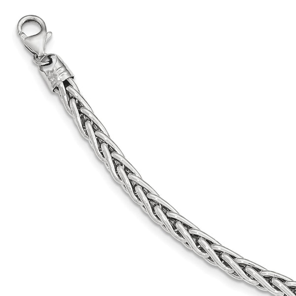 Polished,14K White Gold,Hollow,Fancy Lobster Clasp