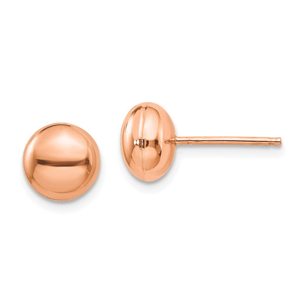 Polished,Post,14K Yellow Gold Rose Gold