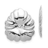 Polished,14K White Gold,Stamped,Flower