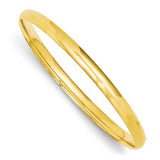 Bracelets,Bangle,Gold,Yellow,14K,5 mm,Polished,7 in,5 mm,Hinged,Safety Bar,Between $400-$600