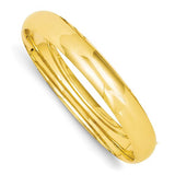 Bracelets,Bangle,Gold,Yellow,14K,10 mm,Polished,7 in,10 mm,Hinged,Safety Bar,Above $600