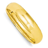 Bracelets,Bangle,Gold,Yellow,14K,14 mm,Polished,7 in,14 mm,Hinged,Safety Bar,Above $600