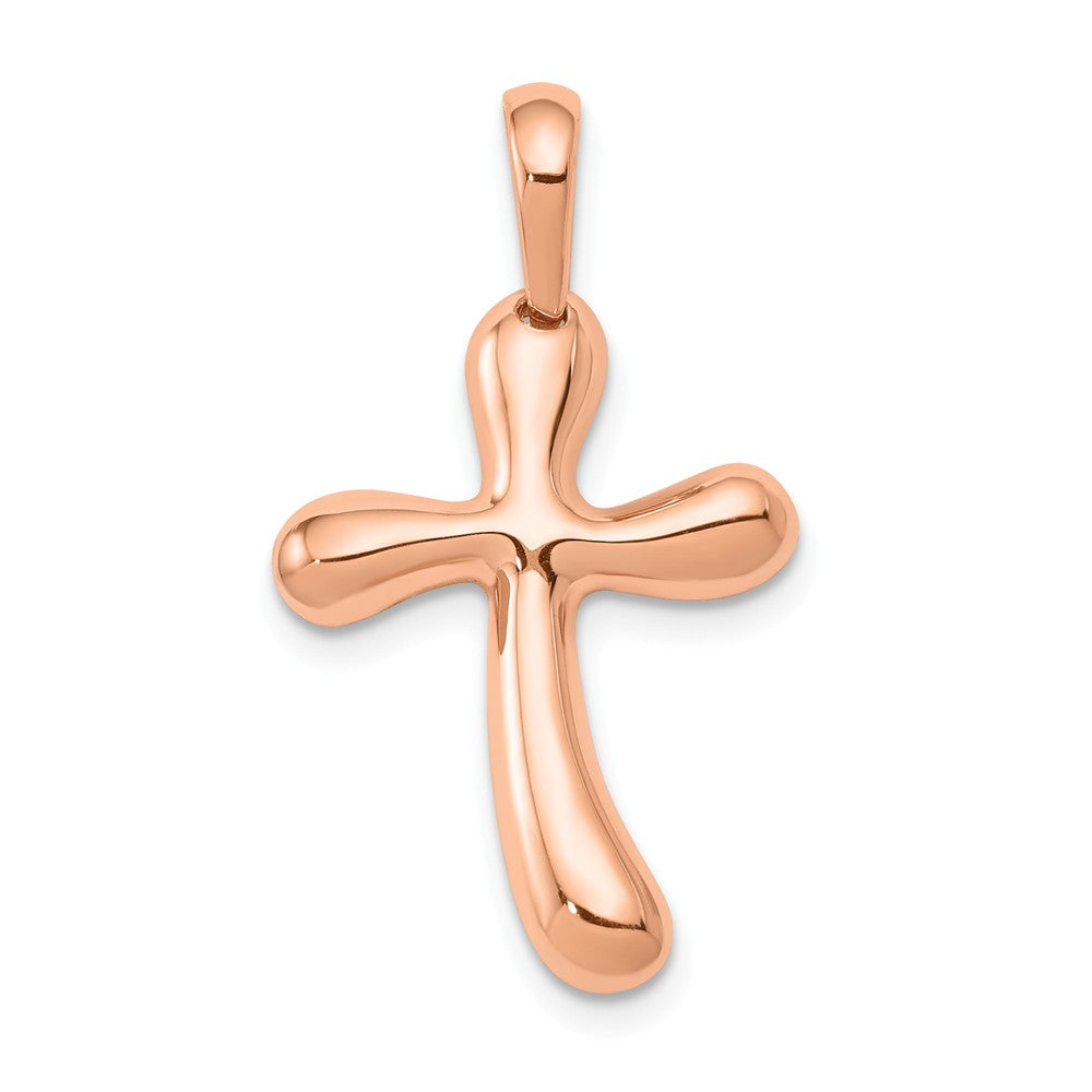 Solid,Casted,Polished,Open Back,14K Yellow Gold Rose Gold