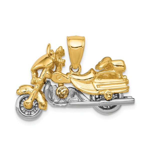 Solid,Polished,3-D,14K Two-Tone,Moveable