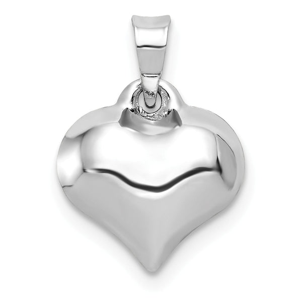 Polished,3-D,14K White Gold,Hollow