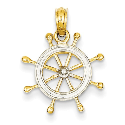 Pendants & Charms,Gold,Two-Tone,14K,20 mm,15 mm,Each,Nautical,Under $100