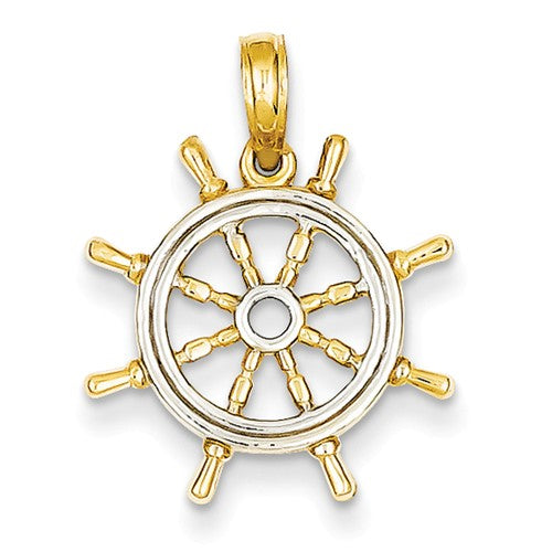 Pendants & Charms,Gold,Two-Tone,14K,21 mm,17 mm,Each,Nautical,Between $100-$200