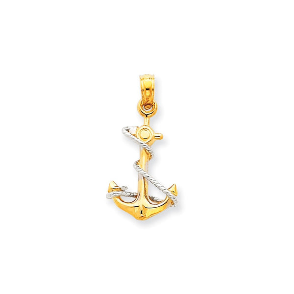 Pendants & Charms,Gold,Two-Tone,14K,23 mm,12 mm,Each,Nautical,Between $100-$200