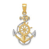 Pendants & Charms,Gold,Two-Tone,14K,31 mm,17 mm,Each,Nautical,Between $100-$200