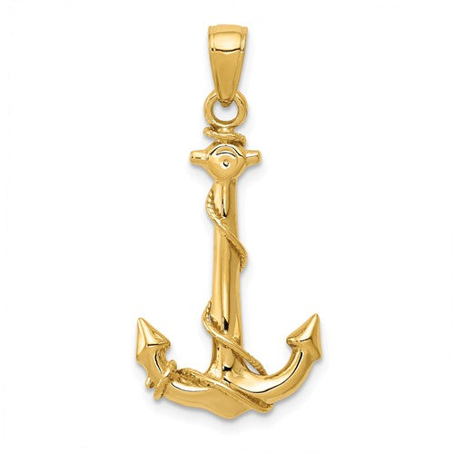 Pendants & Charms,Gold,Yellow,14K,32 mm,16 mm,Each,Nautical,Between $200-$400
