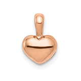 Casted,Polished,3-D,Open Back,14K Yellow Gold Rose Gold,Heart