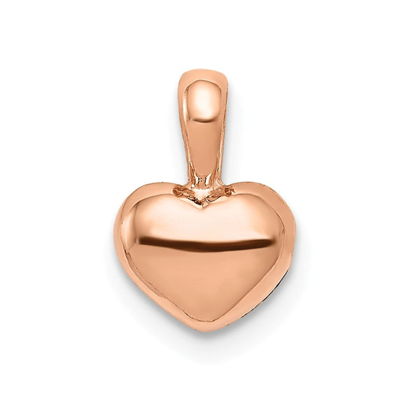 Casted,Polished,3-D,Open Back,14K Yellow Gold Rose Gold,Heart