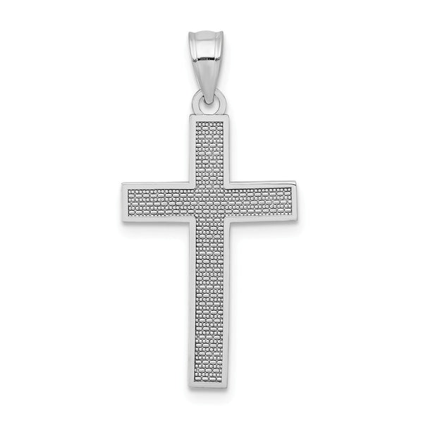 Polished,14K White Gold,Textured