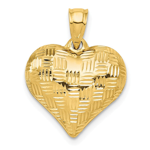 Polished,3-D,14K Yellow Gold,Hollow,Textured,Patterned