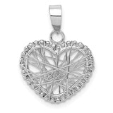 Polished,3-D,14K White Gold,Textured,Open,Wire