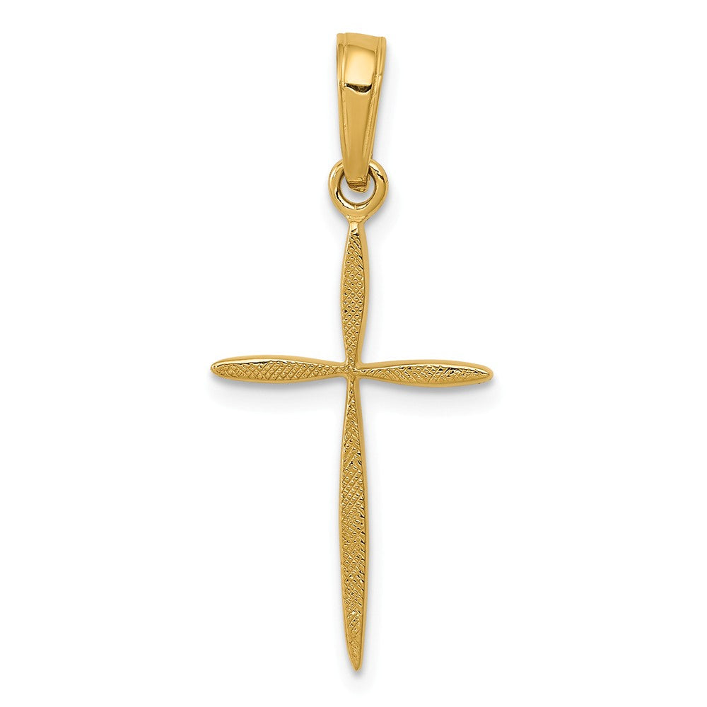 Polished,14K Yellow Gold,Textured,Textured Back