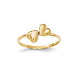 14K White Gold Heart Ring
