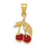 Polished,14K Yellow Gold,Open Back,Enamel,Textured,Textured Back