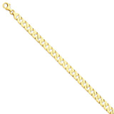 Solid,Casted,Polished,14K Yellow Gold,Fancy Lobster Clasp,Special Len Avail Over 6in