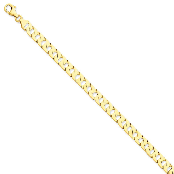 Solid,Casted,Polished,14K Yellow Gold,Fancy Lobster Clasp,Special Len Avail Over 6in