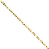 14K Yellow Gold 3.75mm Polished Byzantine Link Chain