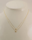 14K Yellow Gold Layered CZ North Star Necklace