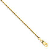 Solid,Diamond Cut,14K Yellow Gold,Lobster Clasp