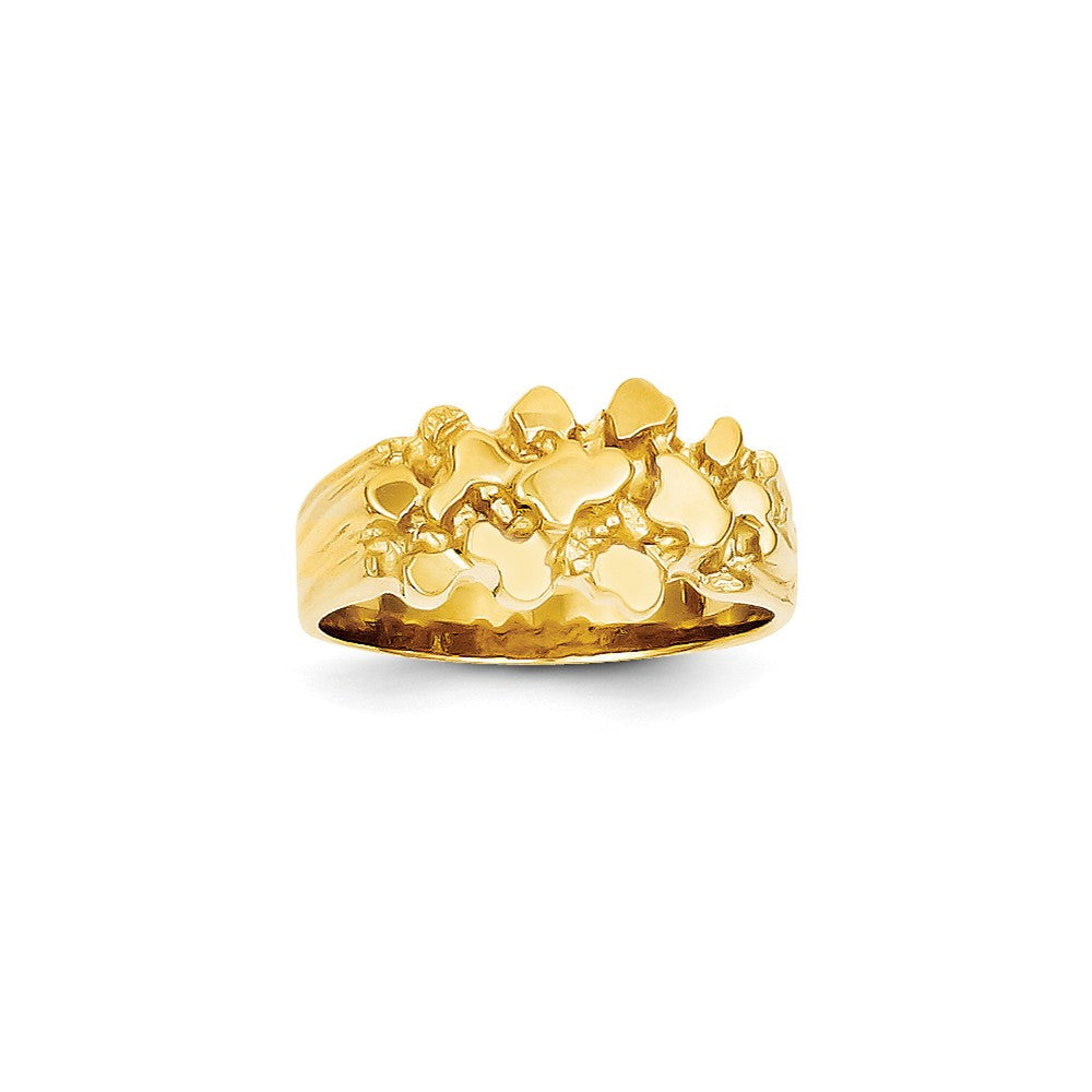14K Yellow Gold Diamond-Cut Filigree Ring