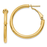 Earrings,Hoop,Gold,Yellow,14K,25 mm,3 mm,Pair,Omega Clip Back,Hoop,Between $200-$400