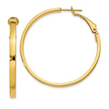 Earrings,Hoop,Gold,Yellow,14K,35 mm,3 mm,Pair,Omega Clip Back,Hoop,Between $200-$400
