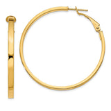 Earrings,Hoop,Gold,Yellow,14K,42 mm,3 mm,Pair,Omega Clip Back,Hoop,Between $200-$400