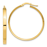 Earrings,Hoop,Gold,Yellow,14K,33 mm,3 mm,Pair,Wire & Clutch,Hoop,Between $200-$400
