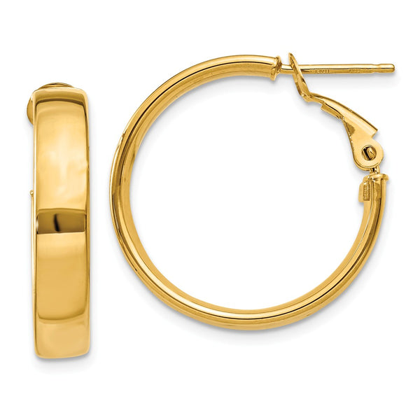 Earrings,Hoop,Gold,Yellow,14K,21 mm,5.75 mm,Pair,Omega Clip Back,Hoop,Between $200-$400