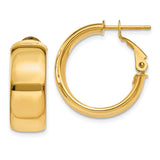 Earrings,Hoop,Gold,Yellow,14K,15 mm,5.75 mm,Pair,Omega Clip Back,Hoop,Between $200-$400