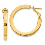 Earrings,Hoop,Gold,Yellow,14K,21 mm,3 mm,Pair,Omega Clip Back,Hoop,Between $200-$400