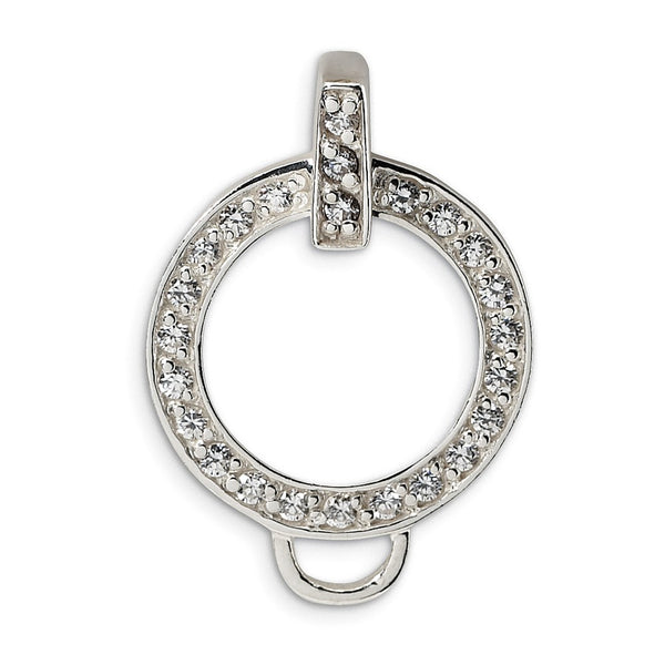 Solid,Sterling Silver,CZ,Rhodium-Plated