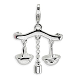 Solid,Casted,Polished,3-D,Enamel,Sterling Silver,Fancy Lobster Clasp,Moveable,Rhodium-Plated,Swarovski Crystals