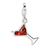 Polished,Enamel,Sterling Silver,Fancy Lobster Clasp,Rhodium-Plated