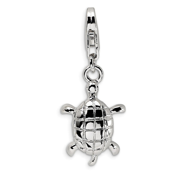 Polished,Sterling Silver,Fancy Lobster Clasp,Rhodium-Plated