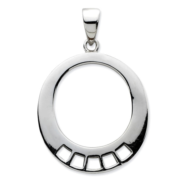Polished,Sterling Silver,Rhodium-Plated